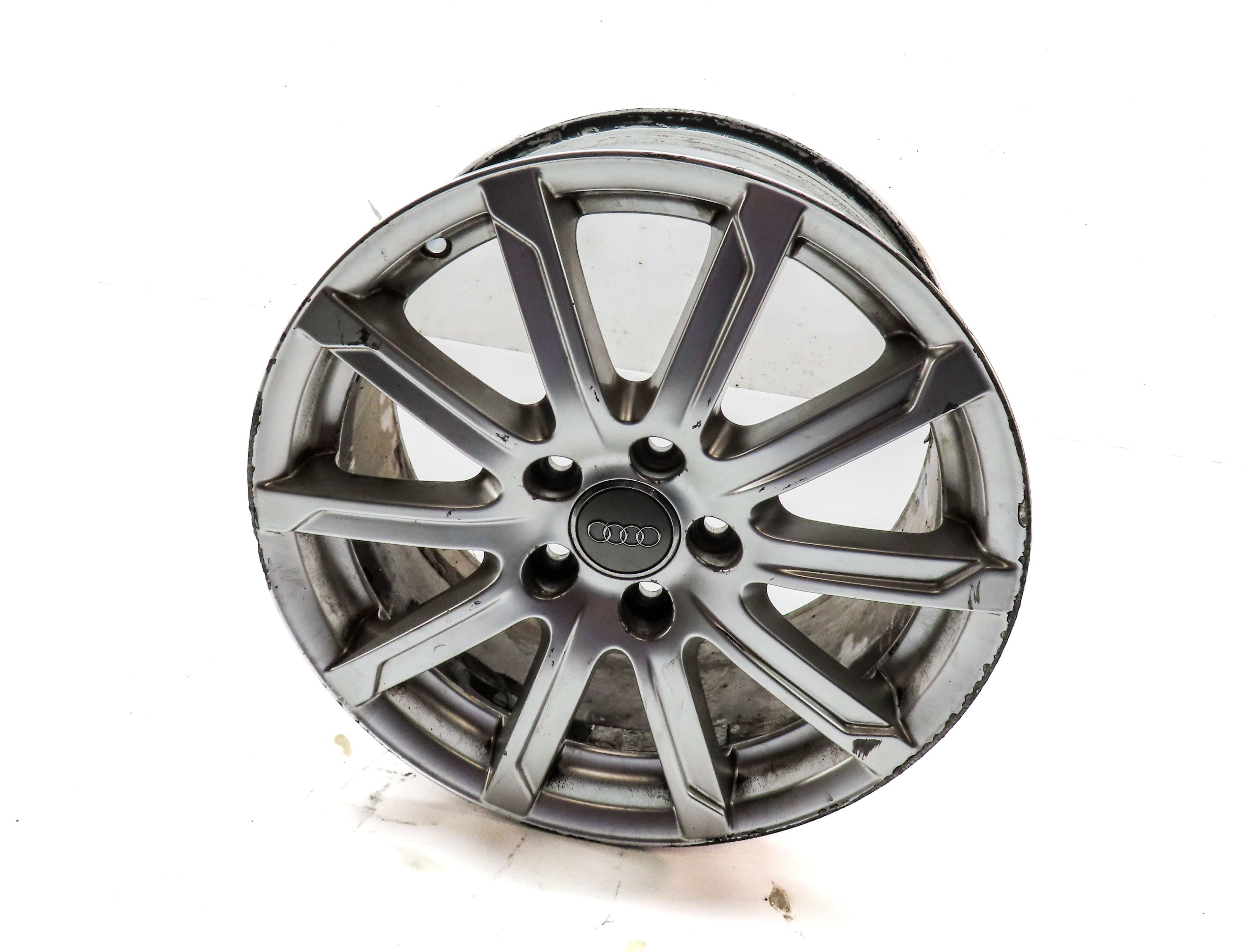 2009-2013 AUDI A3 (8P) 17x7.5 STRAIGHT 10-SPOKE ALUMINUM ALLOY WHEEL RIM — exact item pictured